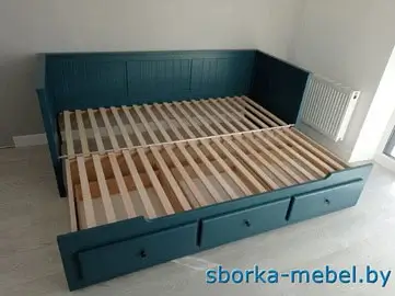 Сборка выдвижной кровати из дерева