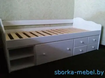 Сборка кровати с выдвижными ящиками